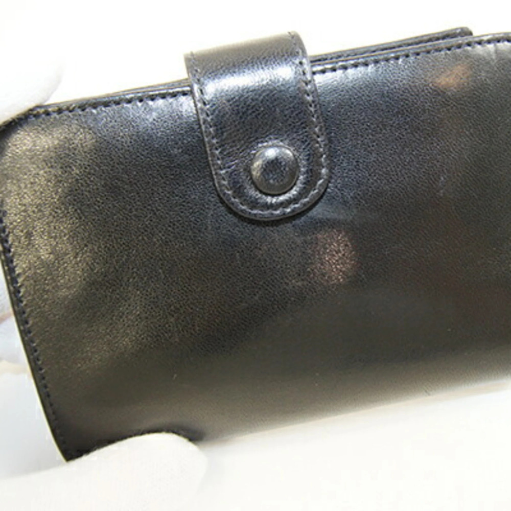 CHANEL Vintage Black Lambskin Leather Logo Wallet - Picture 5 of 10